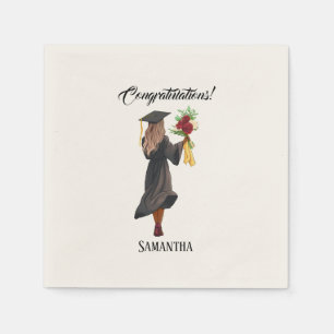 Personalised Watercolor Graduation (5) Napkin