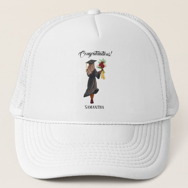 Personalised Watercolor Graduation (5) Trucker Hat (Front)