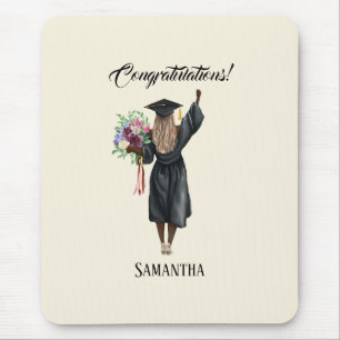 Personalised Watercolor Graduation (7) Mouse Pad