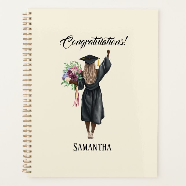 Personalised Watercolor Graduation (7) Planner (Front)