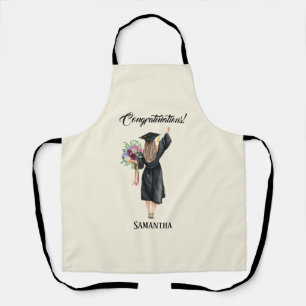 Personalised Watercolor Graduation (8) Apron