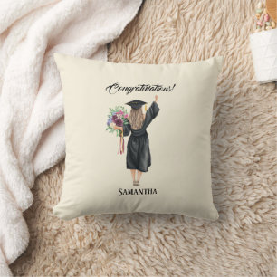 Personalised Watercolor Graduation (8) Cushion
