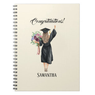 Personalised Watercolor Graduation (8) Notebook