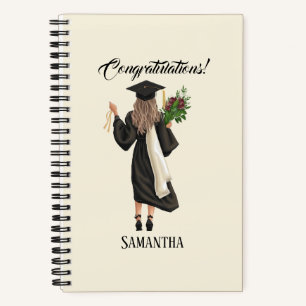 Personalised Watercolor Graduation (9) Notebook