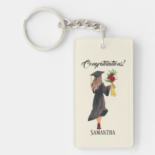 Personalised Watercolor Graduation  Key Ring