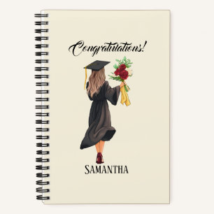 Personalised Watercolor Graduation  Notebook
