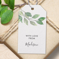 Personalised Watercolor Greenery