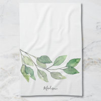 Personalised Watercolor Greenery