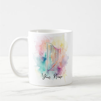 Personalised Watercolor Harp Mug