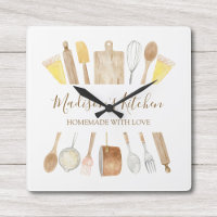 Personalised Watercolor Kitchen Cooking Utensils