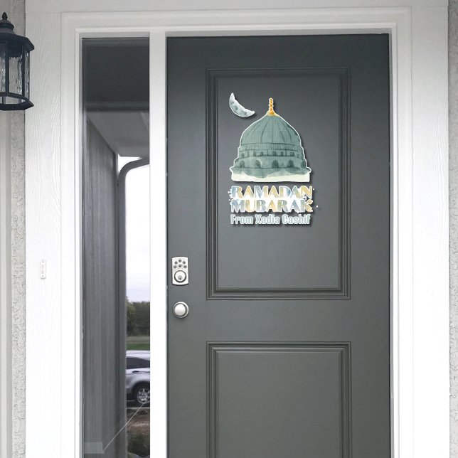 Personalised Watercolor mosque Ramadan Mubarak (Creator Uploaded)