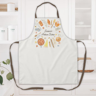 Personalised Watercolor Pastry Baking Bakery Apron