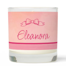 Personalised Watercolor Pink and Bow