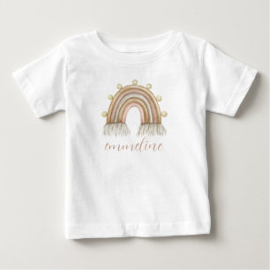 Personalised Watercolor Rainbow Baby T-Shirt
