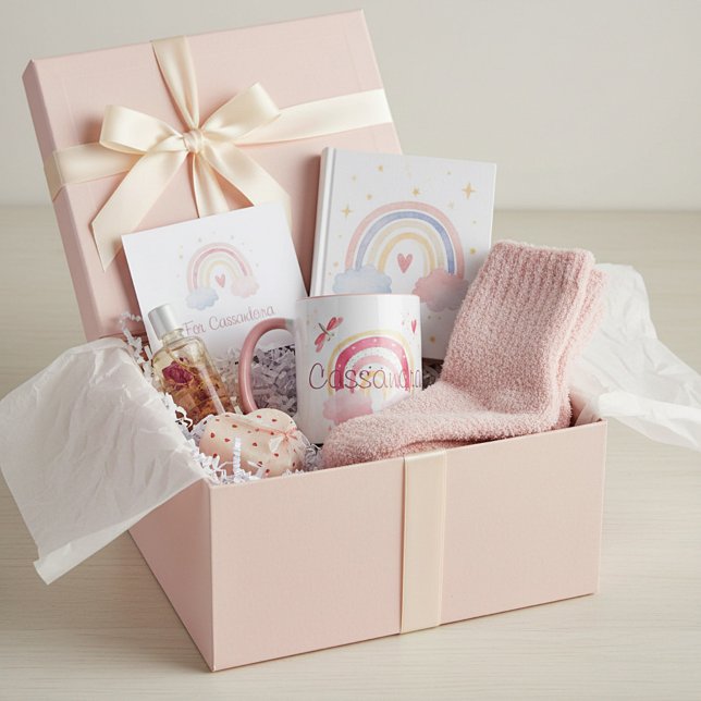 Personalised watercolor rainbow  mug (Creator Uploaded)