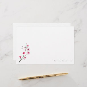 Personalised Watercolor Sakura Cherry Blossom Stationery