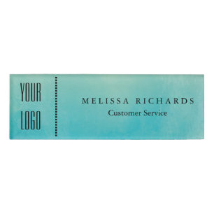 Personalised Watercolor Small Name Badge
