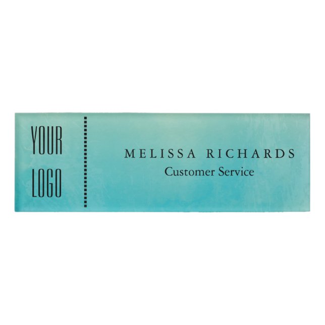 Personalised Watercolor Small Name Badge (Front)