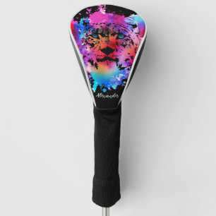 Personalised Watercolor Tiger Head Golf Head Cover