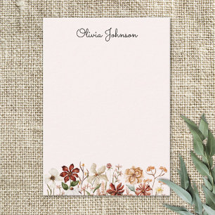 Personalised Watercolor Vintage Wildflower Meadow Card