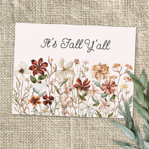Personalised Watercolor Vintage Wildflower Meadow Postcard