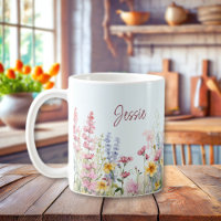 Personalised Watercolor Wildflower Field