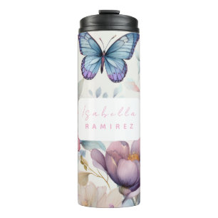 Personalised Watercolor with Name Thermal Tumbler