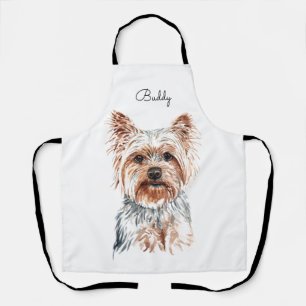Personalised Watercolor Yorkie Apron
