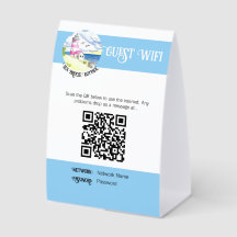 Personalised Watercolour Airbnb Guest WiFi Sign