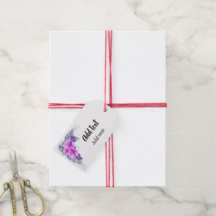 Personalised watercolour floral design  gift tags