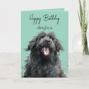 Personalised Watercolour Newfoundland Card