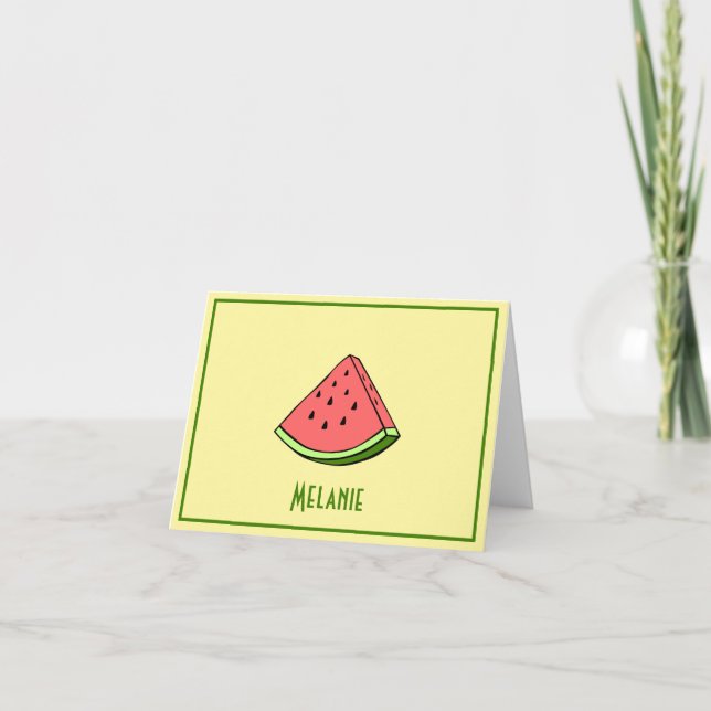 Personalised Watermelon Note Card (Front)