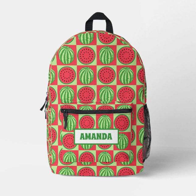 Personalised Watermelon Printed Backpack (Front)