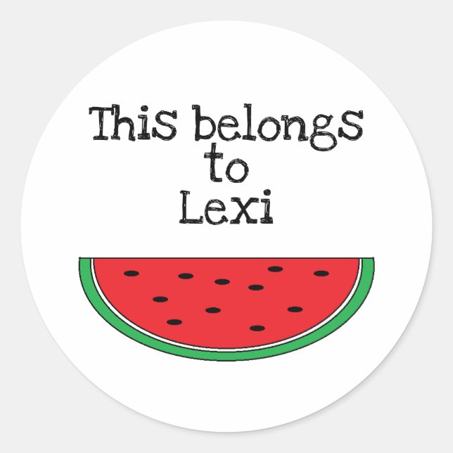 Personalised "Watermelon" Stickers (Front)