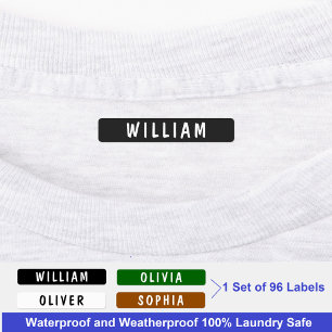 Personalised Waterproof Name Kids School Clothing
