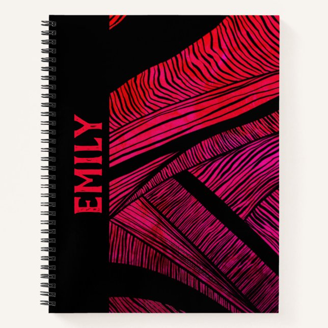 Personalised Wave Merge Spiral Notebook (Front)