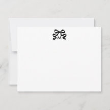 Personalised Wavy Ribbon Bow Monogram Initial