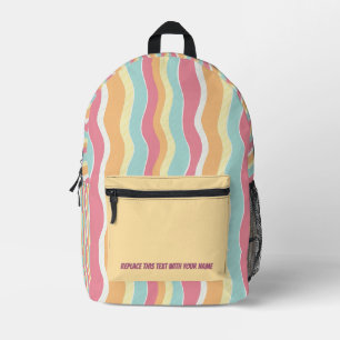 Personalised Wavy Stripe Backpack