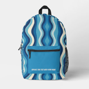 Personalised Wavy Stripe Backpack