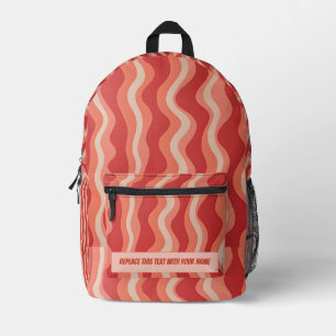 Personalised Wavy Stripe Backpack