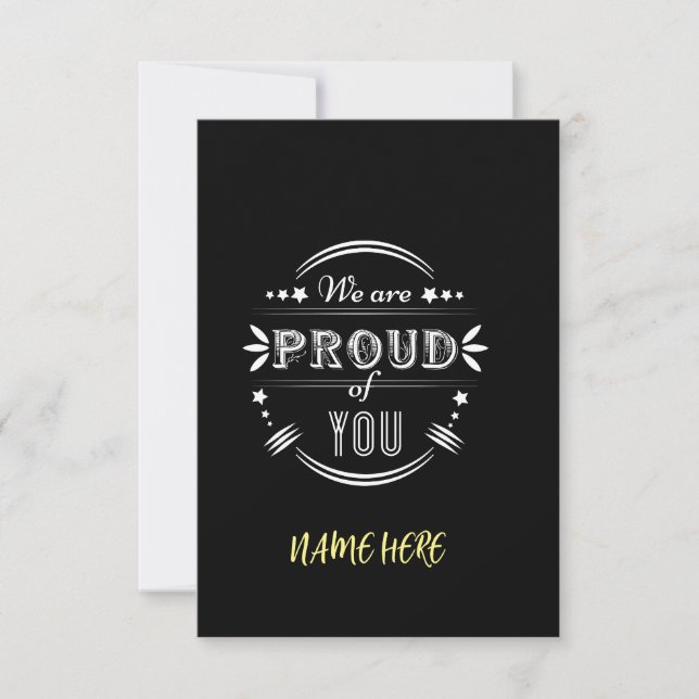 Personalised We are Proud of You  Card (Front)