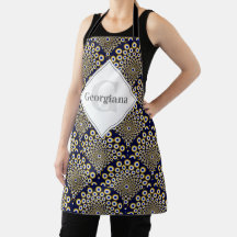 Personalised We Are Watching You Navy & Gold Deco
