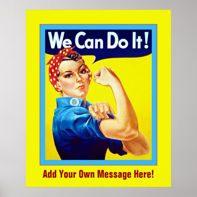 Personalised ~ We Can Do It! ~ Vintage Poster (Front)