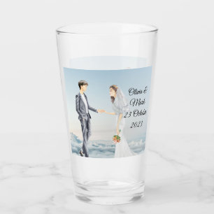 Personalised Wedding and Wedding Anniversary Glass
