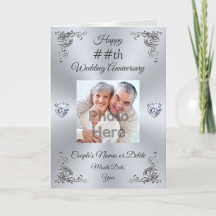 Personalised Wedding Anniversary Card with PHOTO