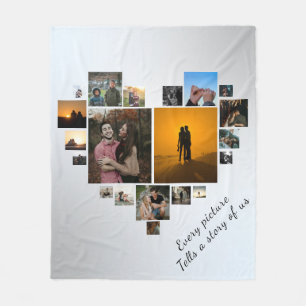 Personalised Wedding Anniversary Gift Fleece Blanket