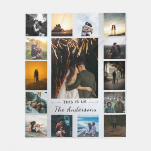 Personalised Wedding Anniversary Gift Fleece Blanket