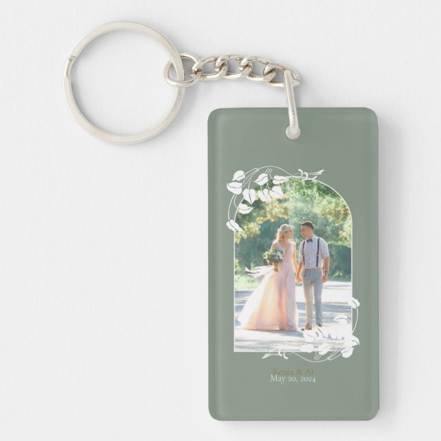 Personalised Wedding Anniversary  Key Ring (Front)
