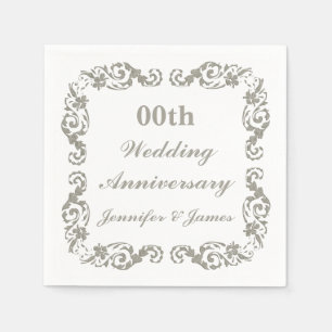 Personalised Wedding Anniversary Napkin