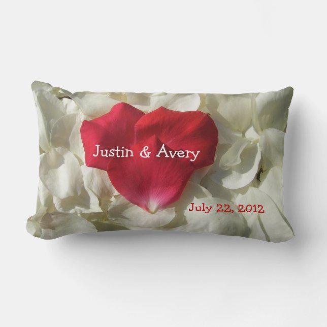 Personalised Wedding Anniversary Throw Pillow (Front)